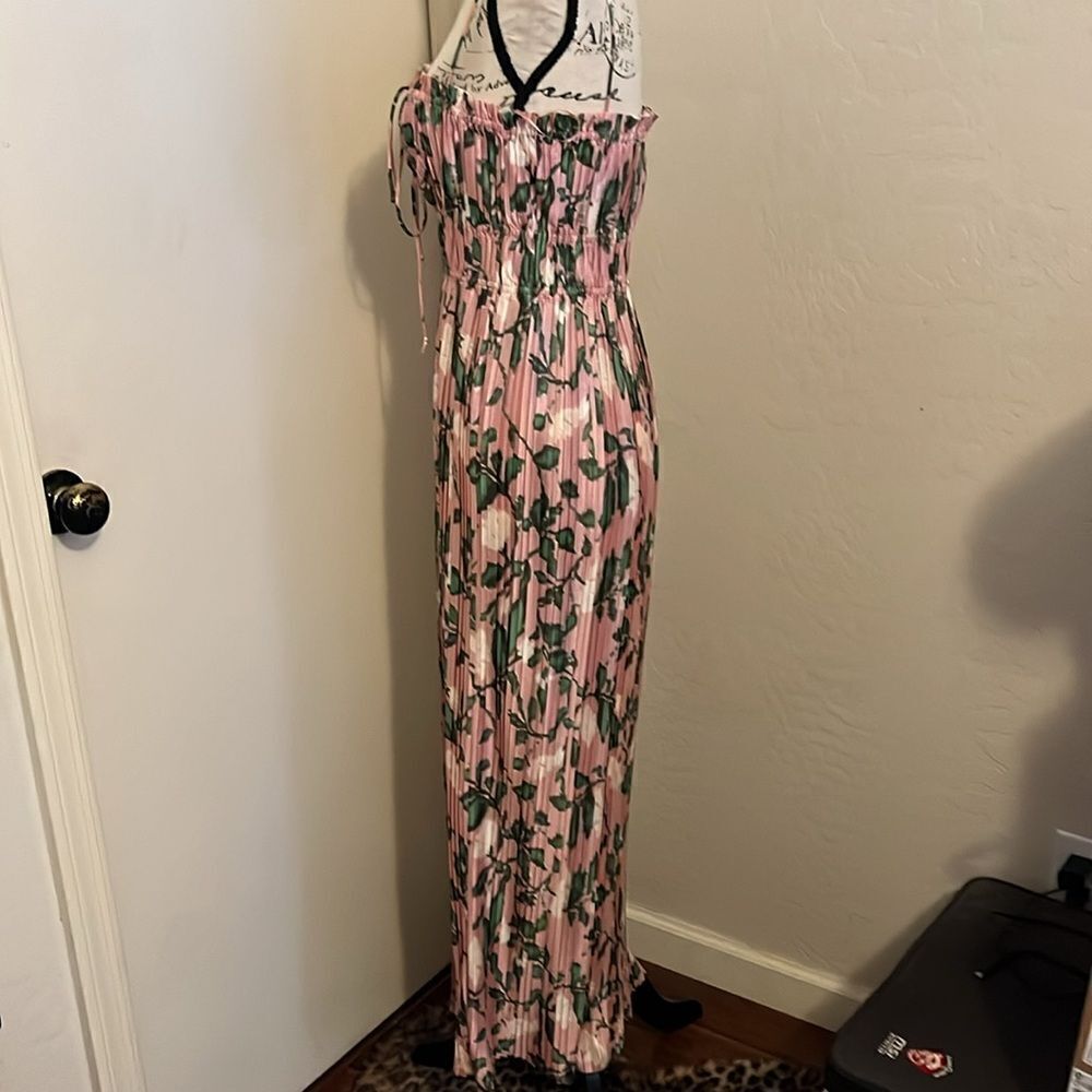 Zara Printed Pleated Multi Print Floral Contemporary Feminine Cottage Core Dress - Picture 4 of 16
